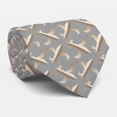 Gestreept fleur de lis patroon stropdas (Opgerold)