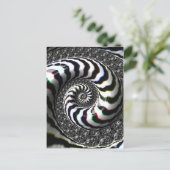 Gestreept Fractal van Strepen Spiraalvormig Briefkaart (Staand voorkant)