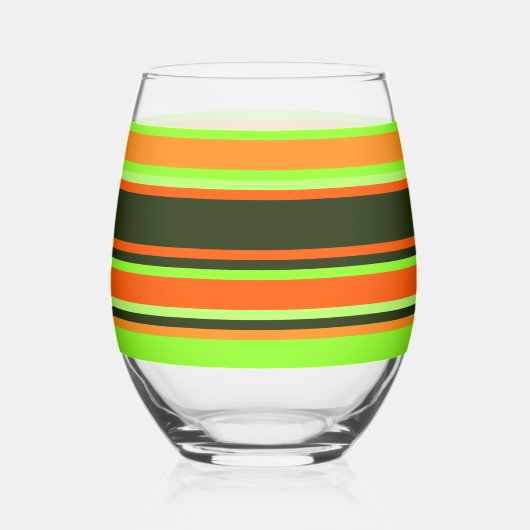 Gestreept glas – Limoen, Sinaasappel en mandarijn (Voorkant)