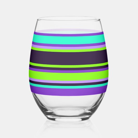 Gestreept glas – Paarse, Aqua en Chartreuse (Links)