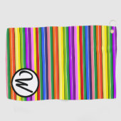 Gestreept Golfaccessoires Gepersonaliseerd Kleurri Golfhanddoek (Horizontaal)