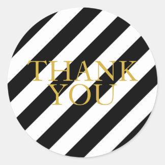 Gestreept goud dank u stickers
