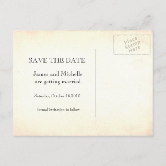 Gestreept Het briefkaart Datum opslaan (Achterkant)