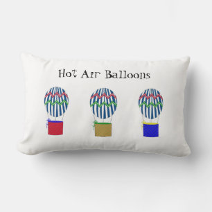 Gestreept hete luchtballonnen kussen