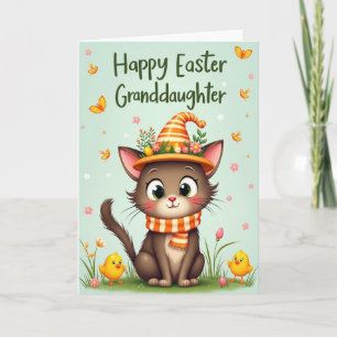Gestreept Hoed Kattenvriendenkaart Kaart