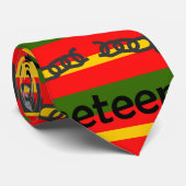 Gestreept Juneteenth Stropdas (Opgerold)