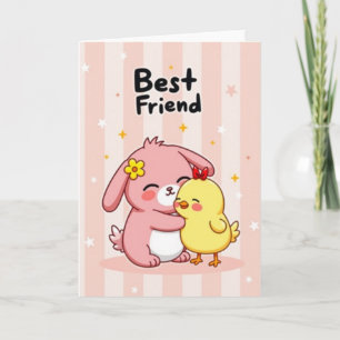 Gestreept kaart voor de beste vriend(in)
