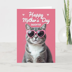 Gestreept kat zoete dag kaart