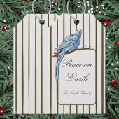 Gestreept Kerstmis Cadeaulabel