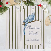 Gestreept Kerstmis Cadeaulabel