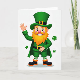 Gestreept Leprechaun Gelukskaart Kaart