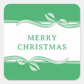 Gestreept lint vierkant sticker (Voorkant)