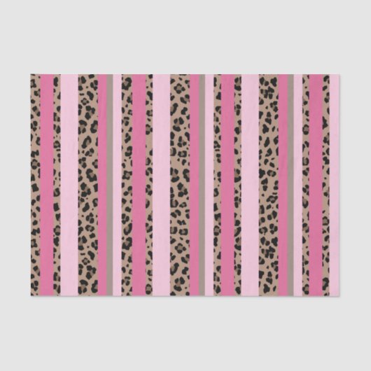 Gestreept Luipaard en Roze Tissuepapier (Voorkant)
