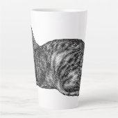 Gestreept met ingetrokken poten latte mok (Voorkant)