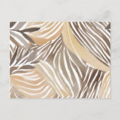 Gestreept modern neutraal beige simpel briefkaart (Voorkant)