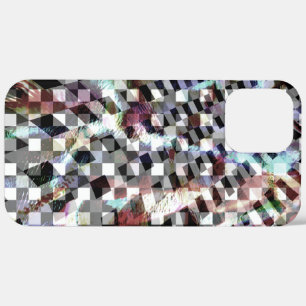 Gestreept onder gekleurde vlekken, simplistisch iPhone 12 pro max hoesje