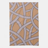 Gestreept ontwerp Bruin Paars Theedoek (Verticaal)