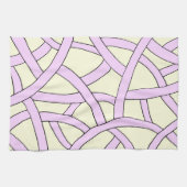 Gestreept ontwerp Roze Crème Theedoek (Horizontaal)