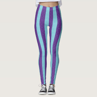 Gestreept paarse leggings