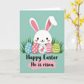Gestreept Pasen Kaart (Gele Bloem)