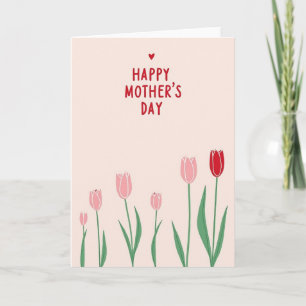 Gestreept Pastelkleurige Bloemen Kaart