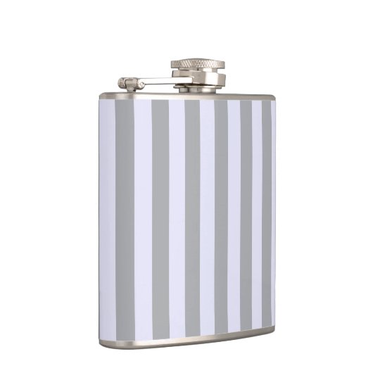 Gestreept patroon in grijs en lavendel heupfles (Rechts)