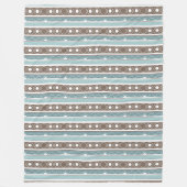 Gestreept patroon met cirkels en ringen retro stij fleece deken (Voorkant)