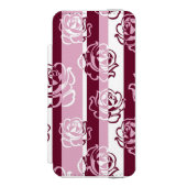 Gestreept patroon met rozen incipio iPhone portemonnee hoesje (Voorkant Agenda)