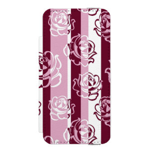 Gestreept patroon met rozen