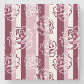 Gestreept patroon met rozen stenen onderzetter (Voorkant)