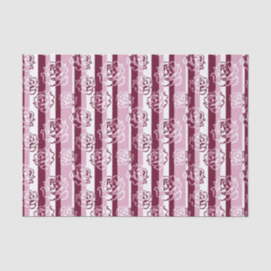 Gestreept patroon met rozen tissuepapier