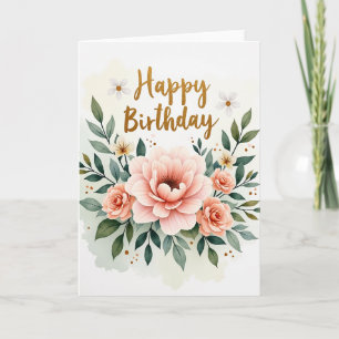 Gestreept Roze Goud Schrift Kaart