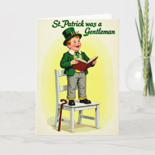 Gestreept Shamrock Jongenskaart Kaart