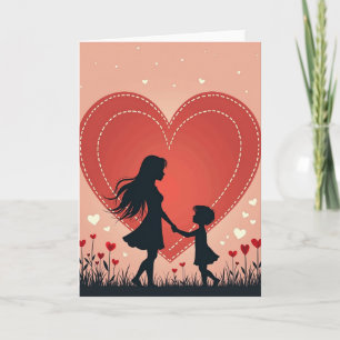 Gestreept Silhouette Love Bond Card Kaart