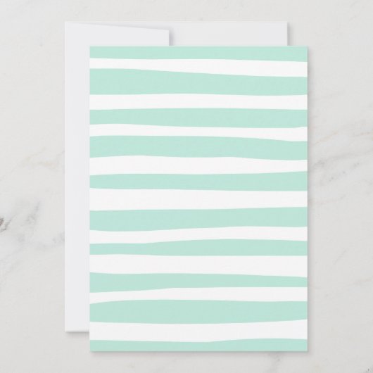 Gestreept strandhuwelijk save the date (Achterkant)