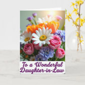 Gestreept Tulp Affection Card Kaart (Gele Bloem)