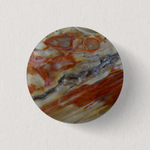 Gestreept versteend hout ronde button 3,2 cm