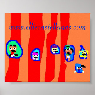 gestreept, www.elliecastellanos.com - Gepersonalis Poster