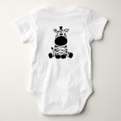 Gestreept zebra baby body romper (Achterkant)