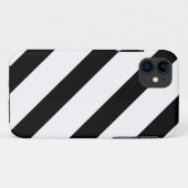 Gestreept (zwart & wit | diagonaal) elke maat Case-Mate iPhone case (Achterkant (horizontaal))
