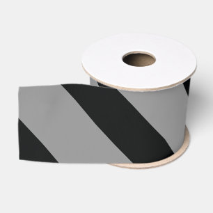 Gestreept (zwart & wit diagonaal) elke maat grosgrain lint