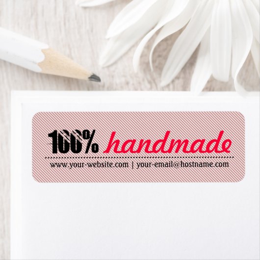 Gestreepte 100% handgemaakte Label (Insitu)