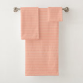 Gestreepte Abrikozenkleur Custom Elegant Trendy Sc Bad Handdoek (Insitu)