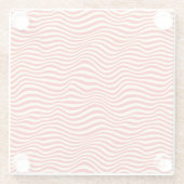 Gestreepte achtergrond glazen onderzetter (Achterkant)