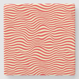 Gestreepte achtergrond stenen onderzetter