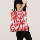Gestreepte achtergrond tote bag (Dichtbij)