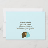 Gestreepte Afrikaanse olifant - Hartelijk dank Bedankkaart (Achterkant)