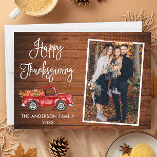 Gestreepte Ambachtstape Calligrafie Thanksgiving V Feestdagenkaart