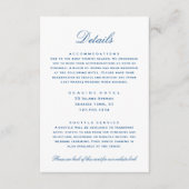 Gestreepte bas bruiloft Details Hotel Info QR code Informatiekaartje (Voorkant)