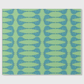 gestreepte blauwvogel cadeaupapier (Vlak)